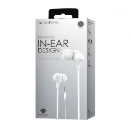 Наушники пров. BOROFONE BM20 вак, микр.,1,2 белый