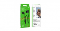 Наушники пров. BOROFONE BM64 вак, микр.,1,2 черный