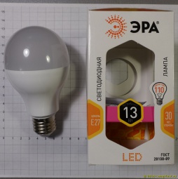 ЭРА STD LED A60-13W-827-E27 E27 груша теплый белый