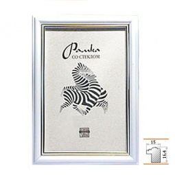 Рамка пластик 13*18 белая (узк.)