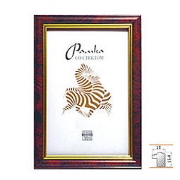 Рамка пластик 10*15 бордо (узк.)