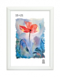 Рамка пластик 15*21  белая 500