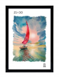 Рамка пластик 21*30  черная 508
