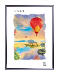 Рамка пластик 30*40  серебро 513