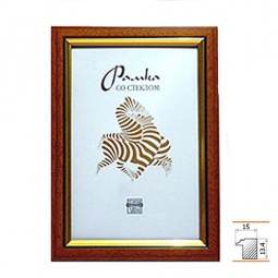 Рамка пластик 10*15 светло-коричн. (узк.)