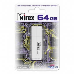 USB Flash Mirex LINE white 64GB