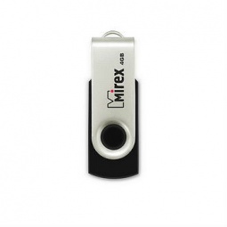 USB Flash Mirex SWIVEL black  8GB  (ecopack)