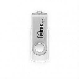 USB Flash Mirex SWIVEL white  8GB (ecopack)