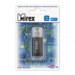 USB Flash Mirex UNIT black  8GB (ecopack)